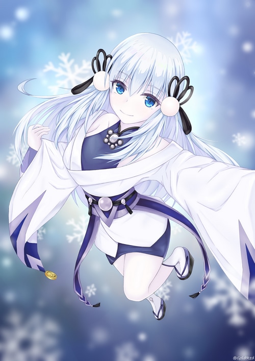 The Ice Mayakashi Yuki-Onna from Yu-Gi-Oh! fan art