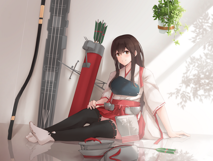Akagi from Kantai Collection with arrows and bow