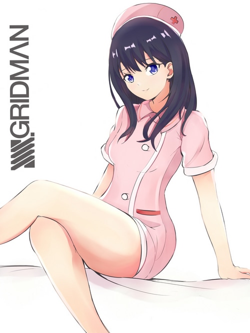 Rikka Takarada in a Nurse Outfit from SSSS.GRIDMAN