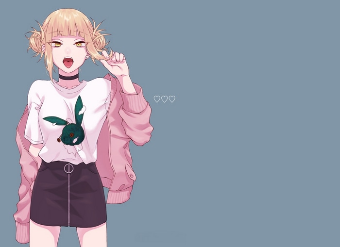 Himiko Toga with a bunny shirt