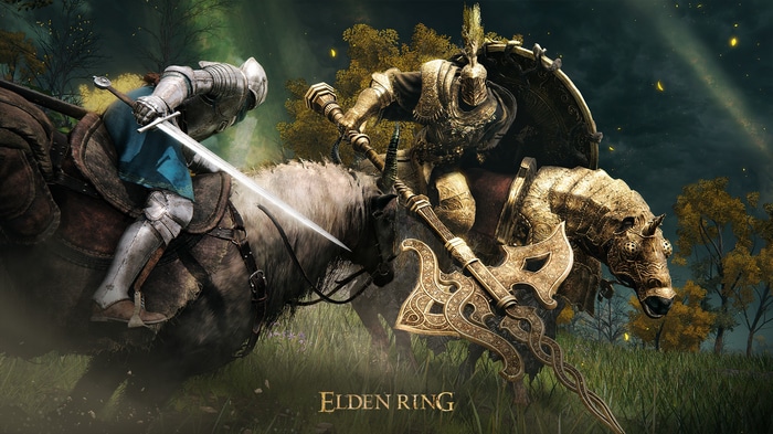 Elden Ring Knights on Horseback Battle