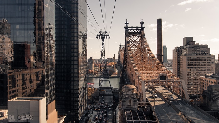 Queensboro Bridge and New York City Skyline