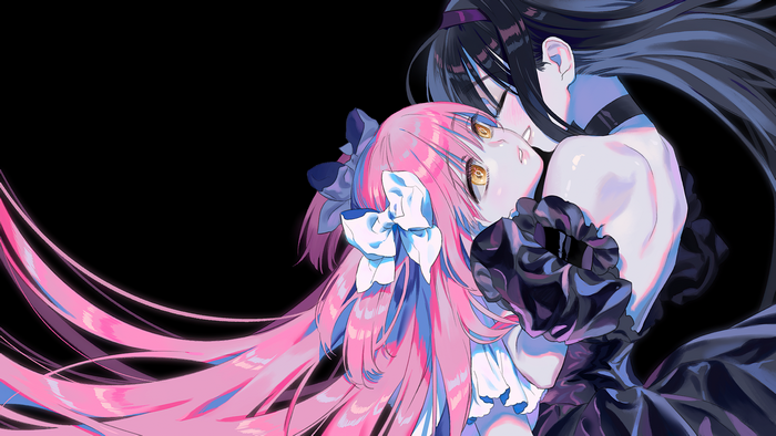 Homura Akemi and Madoka Kaname from Mahou Shoujo Madoka Magica
