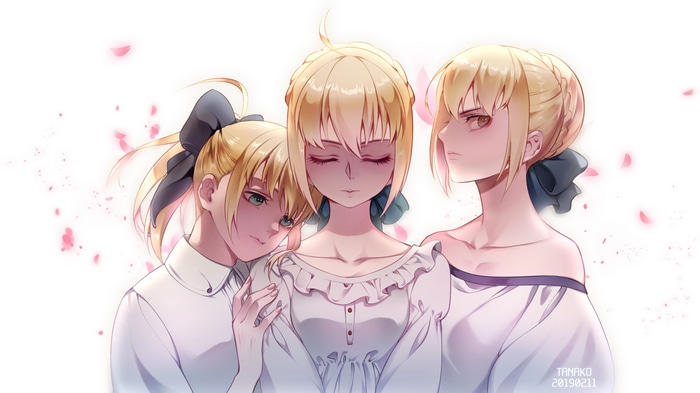 Saber Lily, Saber Alter, and Artoria Pendragon fan art