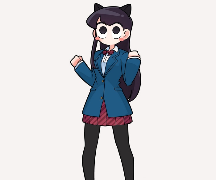 Komi Shouko from Komi-san wa, wearing a school uniform