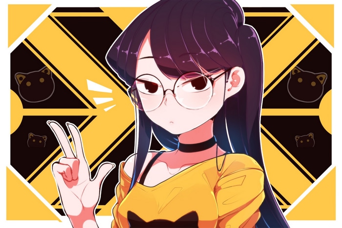 Shouko Komi with Glasses and Yellow Shirt