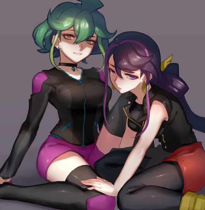 Rin and Ruri from Yu-Gi-Oh! ARC-V fan art