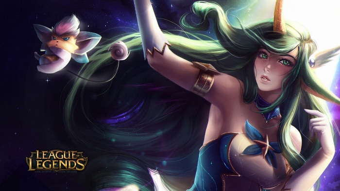 Soraka and companion from League of Legends