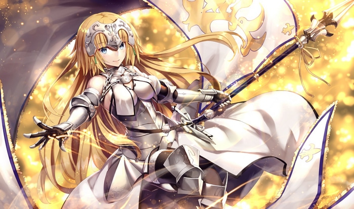Jeanne d'Arc from Fate/Apocrypha holding a spear
