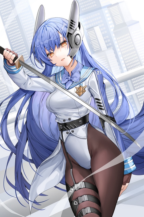Lloule from Girls Frontline with Katana