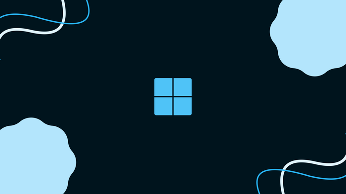 Microsoft Windows 11 Logo on Dark Background