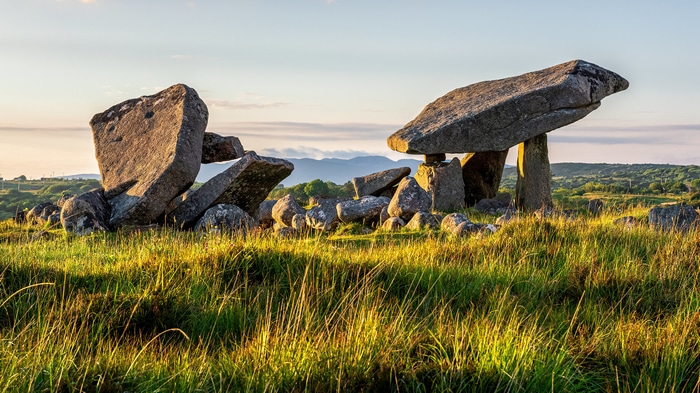 4K stones in Ireland landscape