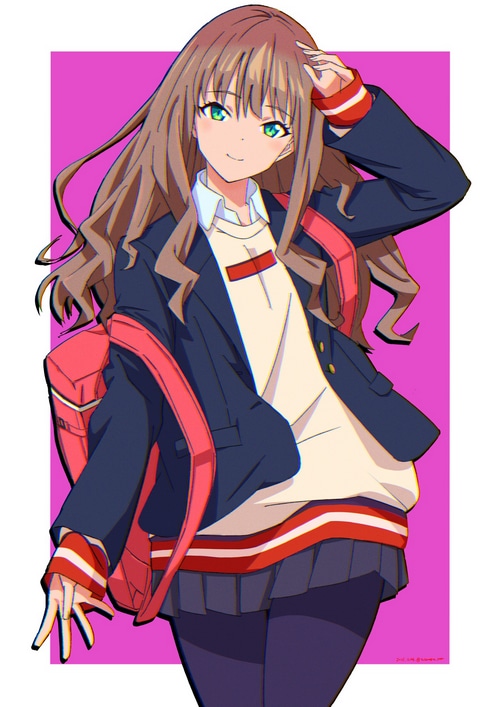 Minami Yume from SSSS.Dynazenon in school uniform