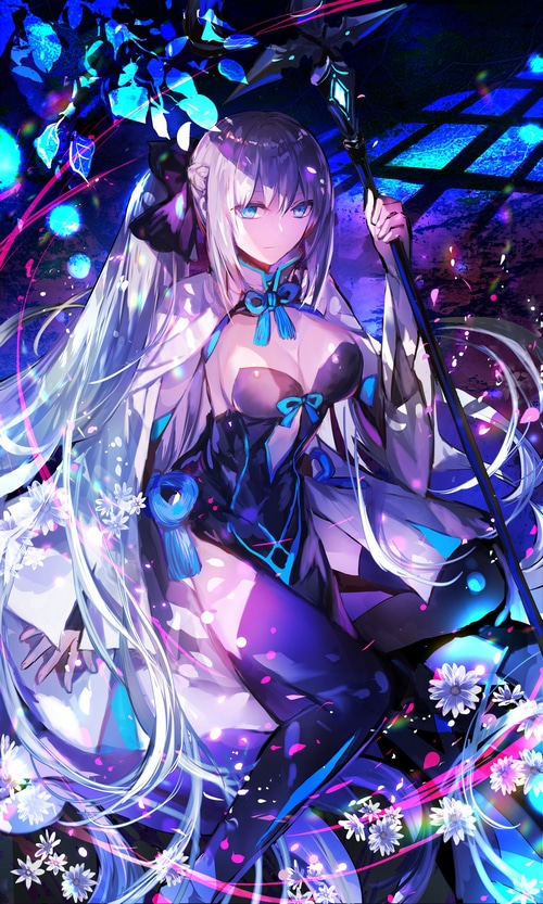 Morgan le Fay from Fate/Grand Order with ponytail