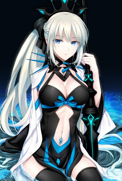 Morgan le Fay from Fate/Grand Order with a sword