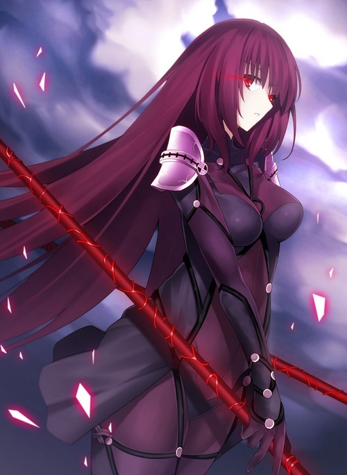 Scathach from Fate/Grand Order holding a spear
