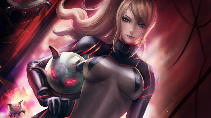 4K Samus Aran with a creature