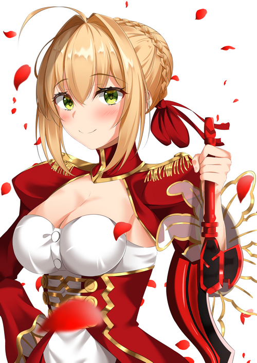 Nero Claudius from Fate/Grand Order holding a sword