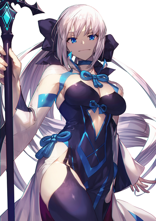 Morgan le Fay from Fate/Grand Order with white hair