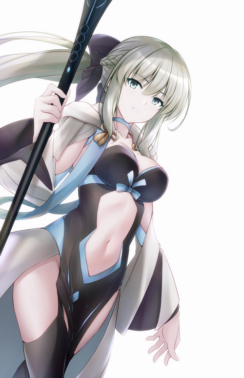 Morgan le Fay from Fate/Grand Order holding a staff