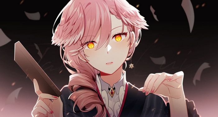 4K Pink Hair Glowing Eyes Anime Girl