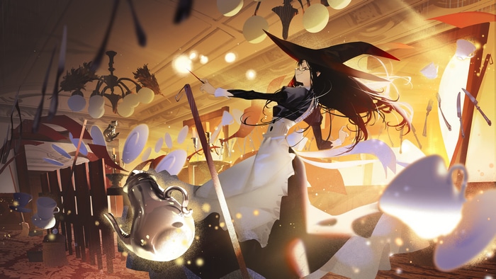 4K Fantasy Art of a Witch Casting Magic