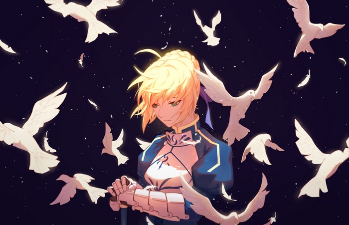 4K Saber Artoria Pendragon with Doves