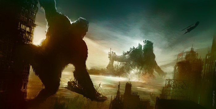 Epic Battle Between Godzilla and King Kong