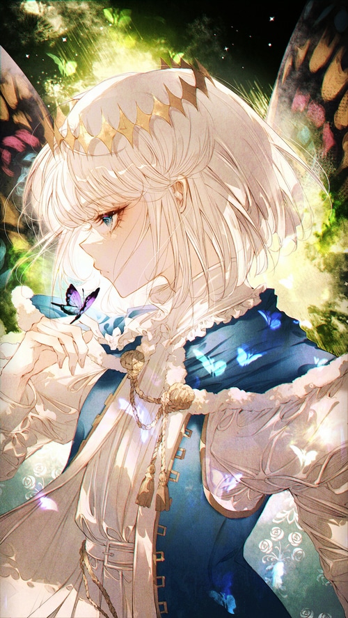 Majamari from Fate/Grand Order with white hair
