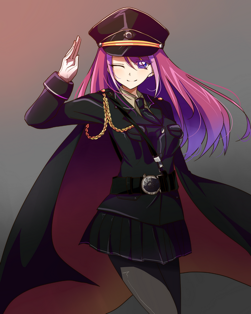 Hiiragi Yuzu from Yu-Gi-Oh! ARC-V in military uniform