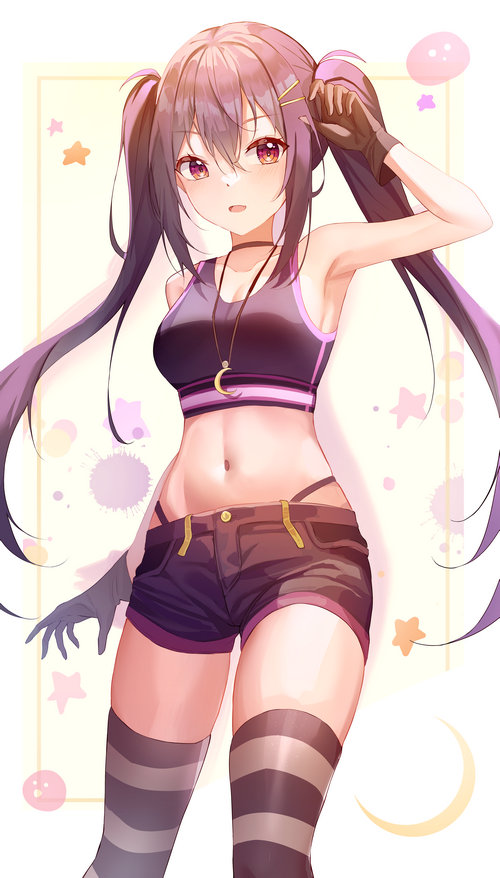 Mona from Genshin Impact in athletic wear