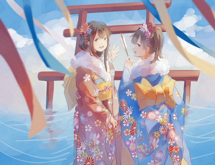 Kaga and Akagi in Kimonos