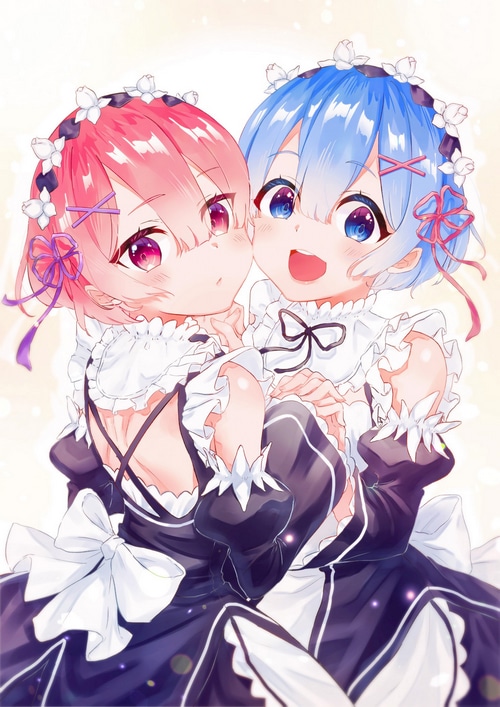 Rem and Ram from Re:Zero in Maid Outfits