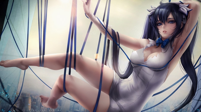 4K Hestia from DanMachi suspended by strings