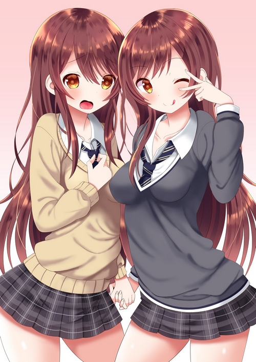 Oosaki Tenka and Oosaki Amana from THE iDOLM@STER