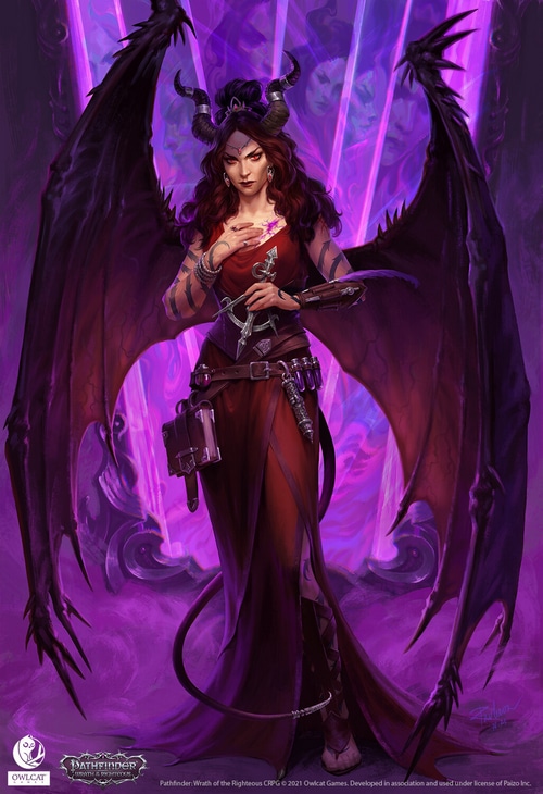 Pathfinder Wrath of the Righteous Demoness Art by Anna Pavleeva