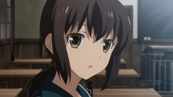 Fubuki from Kantai Collection in a school uniform