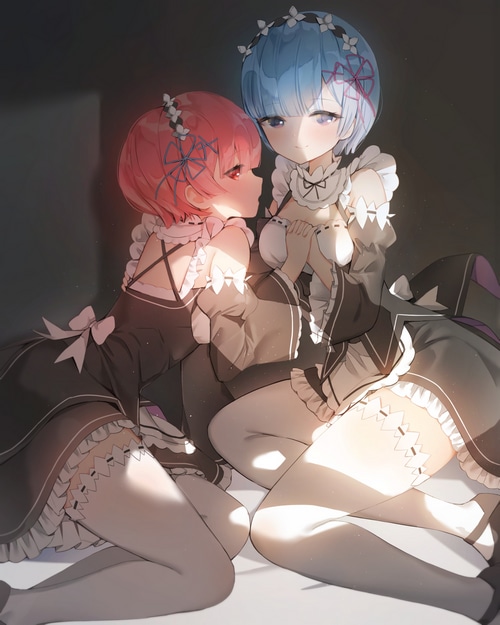 Ram and Rem from Re:Zero in Maid Outfits