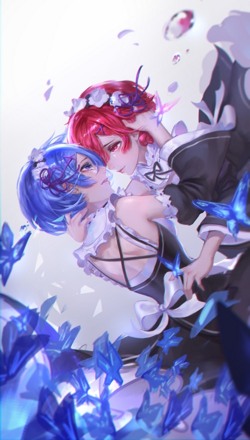 Ram and Rem from Re:Zero in Maid Outfits