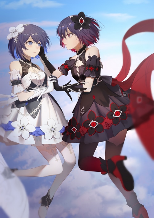Seele Vollerei and her twin in Honkai Impact 3rd
