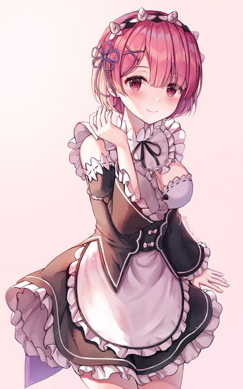 Ram from Re:Zero in a maid outfit