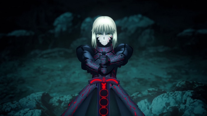 Saber Alter from Fate/Grand Order holding her sword