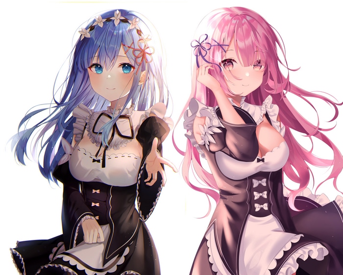 4K Rem And Ram From Re:zero Hd Wallpaper | Rare Gallery