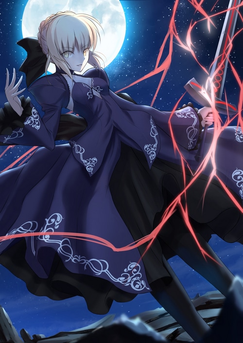 Saber Alter with Excalibur from Fate/Stay Night
