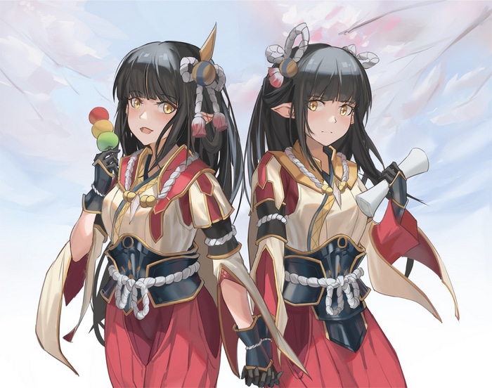Hinoa and Minoto from Monster Hunter Rise