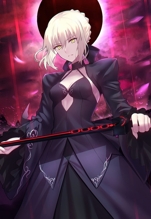 Saber Alter from Fate/Grand Order holding a sword
