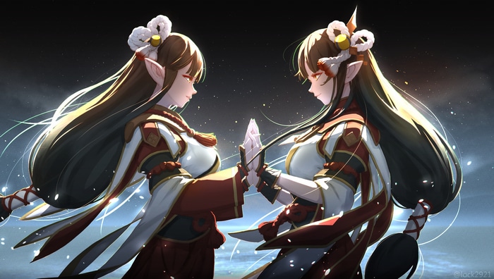 Hinoa and Minoto from Monster Hunter Rise