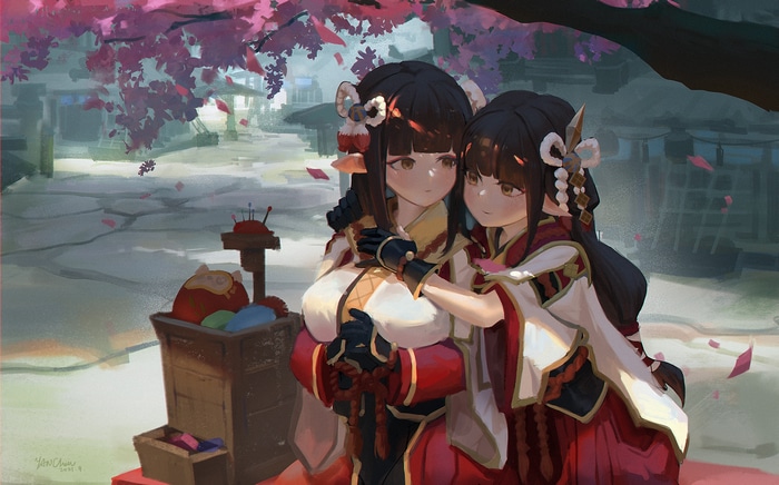 Monster Hunter Rise Twins Hinoa and Minoto