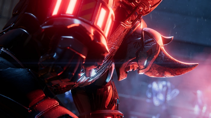 4K CGI armor with rhino-like helmet