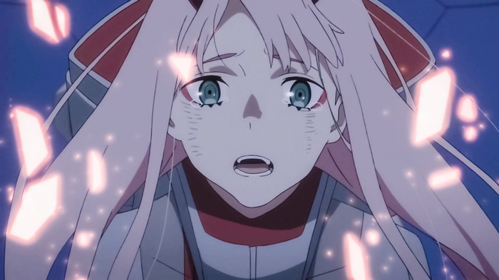 Zero Two from Darling in the FranXX crying